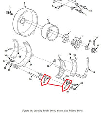 PARKING BRAKE STABILIZER SPRING SPACER WASHER - 322045-1
