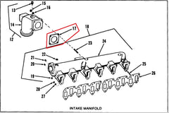 INTAKE MANIFOLD ELBOW TO INTAKE MANIFOLD GASKET FOR MULTIFUEL ENGINES - 10889770