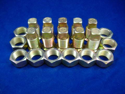 LEFT HAND INNER AND OUTER LUG NUTS FOR DUAL REAR WHEELS, SET OF TEN, M35-M54-M809-M939