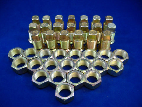 LEFT HAND INNER AND OUTER LUG NUTS FOR DUAL REAR WHEELS, SET OF TWENTY, M35-M54-M809-M939