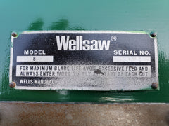 WELLS MANUFACTURING MODEL 8 WELLSAW 8" HORIZONTAL METAL CUTTING BAND SAW