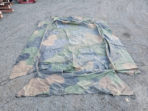 USED, TAKE OFF - VINY 3 COLOR CAMO CARGO COVER FOR 2.5 TON