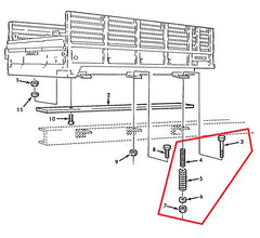 USED, TAKE OFF - CARGO BODY SPRINGS, BOLT, NUT, AND WASHER FOR 5 TON TRUCKS