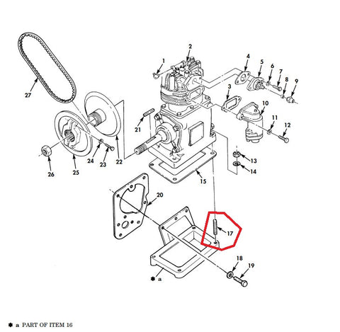 AIR COMPRESSOR MOUNTING STUD FOR MULTIFUEL - 10935517