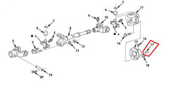 WOODRUFF KEY FOR FRONT WINCH PTO FLANGE YOKE - MS35756-18