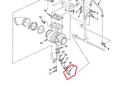 TURBO OIL DRAIN LINE ENGINE BLOCK FITTING FOR MULTIFUEL - AN840-17