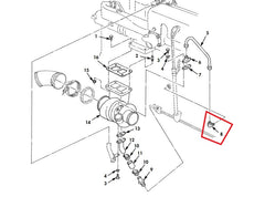 TURBO OIL SUPPLY LINE ENGINE BLOCK FITTING FOR MULTIFUEL - MS51815-8