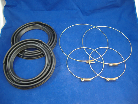 TWO NON ZIPPER SUPER BOOTS w/CLAMPS FOR M35A2 - M35A3 8376530 7071100 7071099