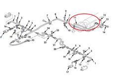 AIR PACK TO DISTRIBUTION BLOCK BRAKE LINE FOR M35A2-7061319