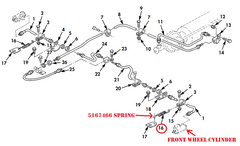 FRONT BRAKE HOSE SPRING FOR 2.5 TON, M809, & M54A2 - 5167466