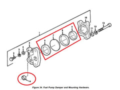 FUEL PUMP DAMPER REPAIR KIT FOR NHC 250 CUMMINS - KITDAMPER
