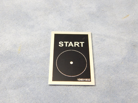 START BUTTON DATA PLATE