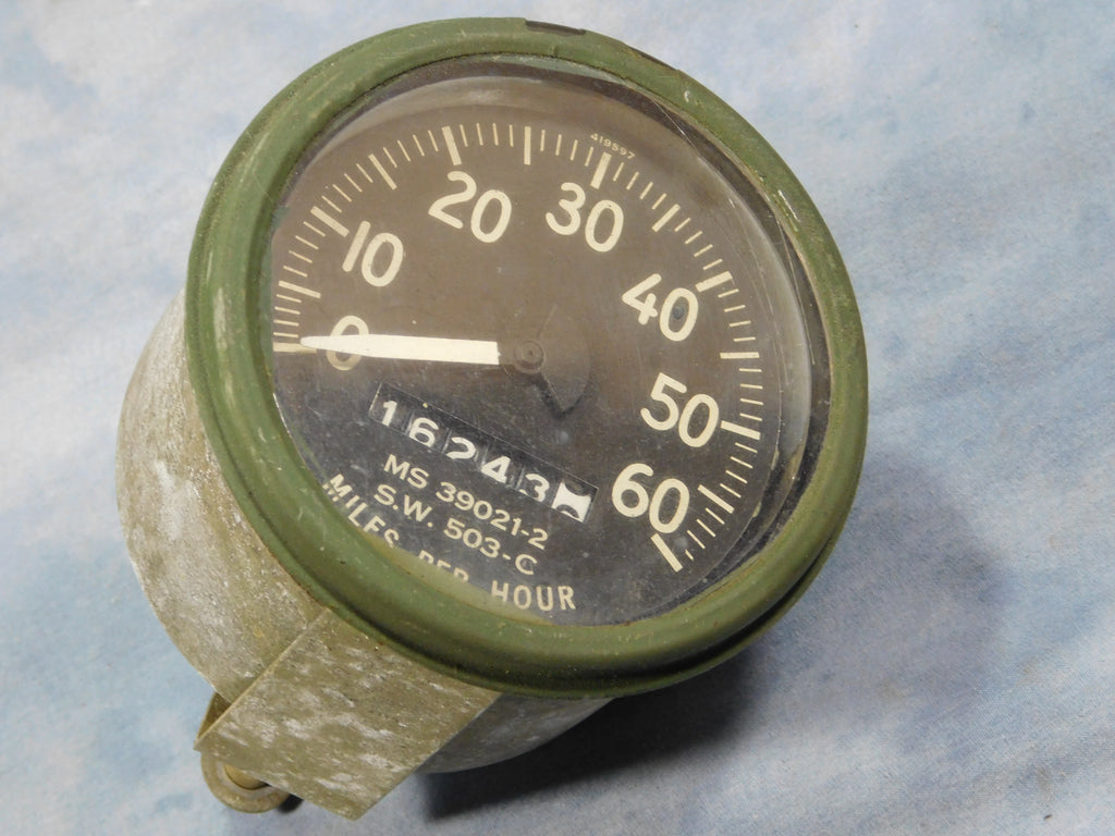 SPEEDOMETER, 0-60 MPH, MS39021-2 - USED, TAKE OFF