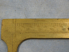 4" BRASS JEWELER'S VERNIER CALIPER MADE IN WEST GERMANY