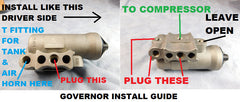 AIR GOVERNOR FOR COMPRESSED AIR SYSTEM, M35A2, M35A3, M809, M54A2, M939 - 10900525-5 & 284358