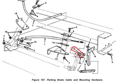 PARKING BRAKE CABLE NUT FOR M54 & M809 - 7409369