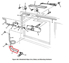 WINDSHIELD WIPER PIPING, CONTROL VALVE TO FIRST RUBBER HOSE - A300578