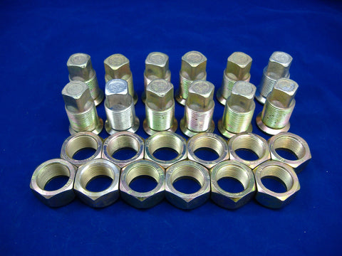 LEFT HAND INNER AND OUTER LUG NUTS FOR DUAL REAR WHEELS, SET OF TWELVE, M35-M54-M809-M939