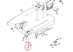 SPLIT RIVET FOR HOOD CORNER PAD - MS35684-21
