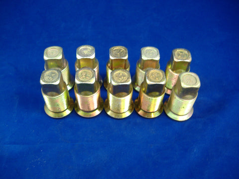 LEFT HAND INNER LUG NUT FOR DUAL REAR WHEELS, SET OF TEN, M35-M54-M809-M939 MS53068-1