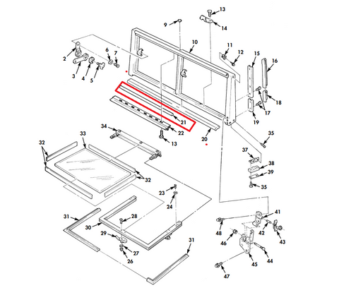 WINDSHIELD UPPER HINGE SEAL - 8741839